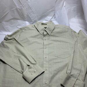 Men’s Eddie Bauer Lemon Grass Green Button Down Long Sleeve Shirt Size XXL